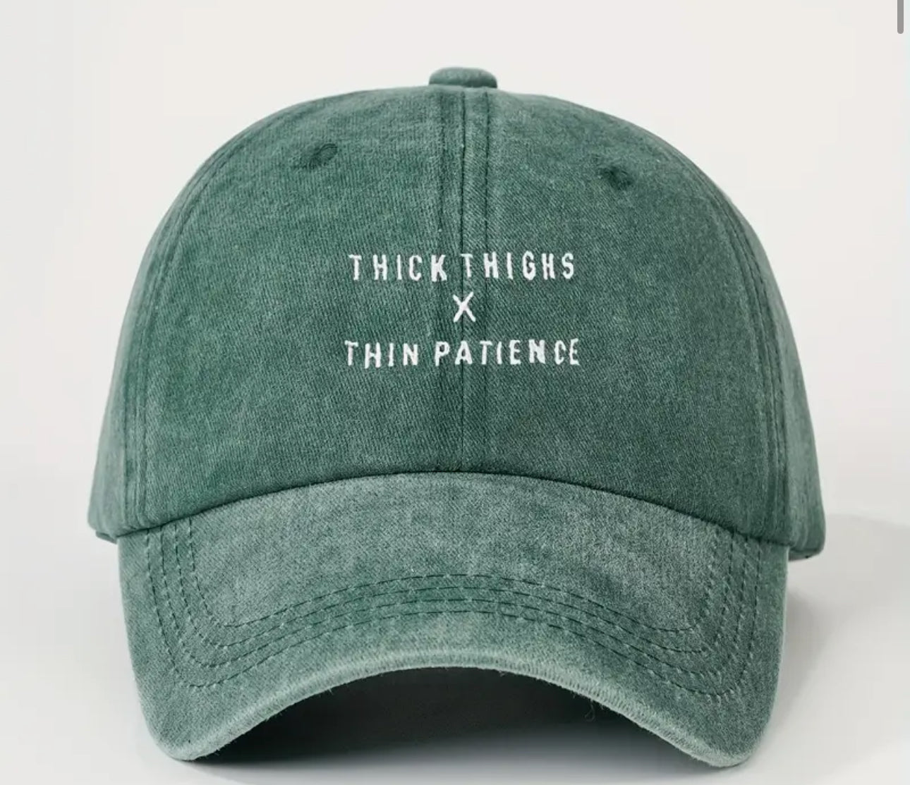 Thick thighs thin patience trendy baseball cap